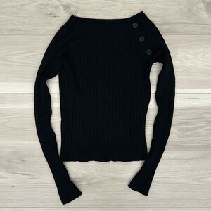 black energie buttoned sweater
